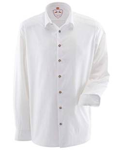 Maddox Herren Trachtenhemd Unifarben - Weiß Gr. 3XL (47/48) von Maddox