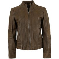 Maddox Lederjacke Dani MADDOX - Damen Echtleder Lederjacke Kurzjacke Lammleder braun von Maddox