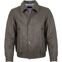 Maddox Lederjacke Holdo MADDOX - Herren Echtleder Lederjacke Blouson Lammnappa grau von Maddox