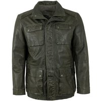 Maddox Lederjacke Jamiro MADDOX - Herren Echtleder Lederjacke Parka Lammnappa moorgrün von Maddox