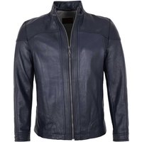 Maddox Lederjacke Lars Echtleder Herren Lederjacke Biker Lammnappa marine blau von Maddox