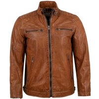 Maddox Lederjacke Nathan MADDOX - Herren Lederjacke Echtleder Lammnappa cognac von Maddox