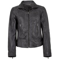 Maddox Lederjacke Pisa MADDOX - Damen Echtleder Lederjacke Lammnappa schwarz / anthra antik von Maddox