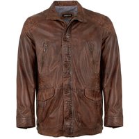 Maddox Lederjacke Waldo MADDOX - Herren Echtleder Lederjacke Lammnappa dunkles cognac von Maddox