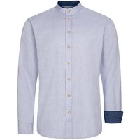 Maddox Trachtenhemd Trachtenhemd mit Stehkragen - Hemd-54, Grau von Maddox