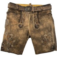 Maddox Trachtenlederhose 'Bercher' mit Gürtel, Camel von Maddox