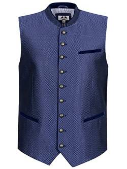 Maddox Trachtenweste Elbe Herrenweste | Jacquard Weste blau | Gilet Herren Trachten Gr 50 von Maddox