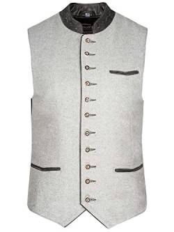 Maddox Trachtenweste Westsee natur | Loden Weste in grau | Gilet Herren Trachten 54 von Maddox