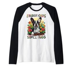 58th Birthday day Fabulous 1966 58 Years Old Boston Terrier Raglan von Made In 1966 Gifts 58 Years Old Birthday Queen
