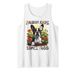 58th Birthday day Fabulous 1966 58 Years Old Boston Terrier Tank Top von Made In 1966 Gifts 58 Years Old Birthday Queen
