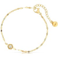 Made by Nami Armband Edelstein Damen Gold aus Edelstahl 16 cm + 4 cm, Geschenke für Frauen Wasserfester Schmuck von Made by Nami