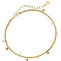 Made by Nami Fußkette mit Anhänger für Frauen Gold im Schlangendesign mit Anhänger, 21 cm lang + 5 cm Verlängerungskette Geschenkideen Frauen & Mädchen von Made by Nami