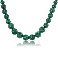 Made by Nami Perlenkette Bunte Perlenkette Damen aus echten Steinen mit Schlangenmaserung, Boho Schmuck 40 + 5 cm Länge von Made by Nami