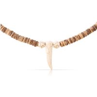 Made by Nami Perlenkette Surfer Halskette mit echten Kokosnussperlen, Herren Damen Strand Schmuck Wasserfest von Made by Nami
