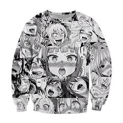 Anime Ahegao lustiges 3D Alle über Drucken Hoodies Jogger Hipster Sexy Cartoon Street Wear Bekleidung ahegao sweatshirt XL von Madela