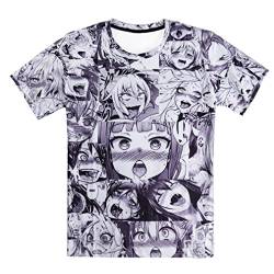Anime Ahegao lustiges 3D Alle über Drucken Hoodies Jogger Hipster Sexy Cartoon Street Wear Bekleidung ahegao t Shirt XL von Madela