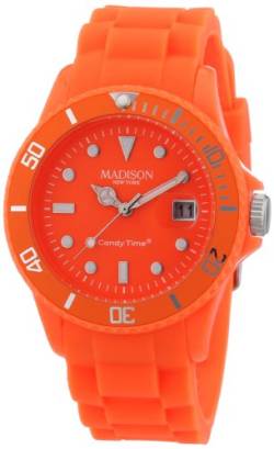 Madison Unisex Datum klassisch Quarz Uhr mit Gummi Armband U4503-51 von Madison