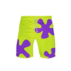 3D gedruckte Anime Patrick Star Boardshorts Kinder Sommer Quick Dry Beach Badeshorts Männer Harajuku Short Pants 3d-st16 4XL von Madnlg