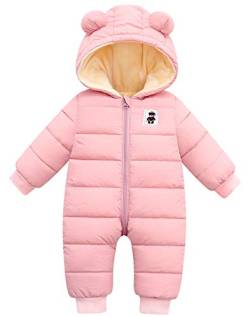 Maeau Baby Schneeanzug Winter Rosa Overall Baby Winter 0-3 Monate Winteroverall Jungen Mädchen Baby Kleidung Outdoor Baby Strampler Winter Jumpsuit Baby Neugeborene Winter von Maeau