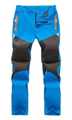 Maeau Trekkinghose Jungen Sommer Wanderhose Jungen Zip Off Outdoorhose Wasserdicht Kinder Softshellhose Lang Arbeitshose Freizeithose Funktionshose Wasserdicht Zip Off Hose Jungen Trekking von Maeau