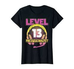 Damen Mädchen Gamerin Level 13 Jahre Geburtstagsshirt Zockerin T-Shirt von Mädchen Gamerin Geburtstag Coole Zocker Geschenke