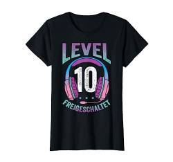 Mädchen Gamerin Level 10 Jahre Geburtstagsshirt Zockerin T-Shirt von Mädchen Gamerin Geburtstag Coole Zocker Geschenke