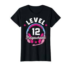Mädchen Gamerin Level 12 Jahre Geburtstagsshirt Zockerin T-Shirt von Mädchen Gamerin Geburtstag Coole Zocker Geschenke