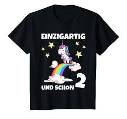 Kinder 2. Geburtstag Geburtstagsshirt 2 Jahre Mädchen Einhorn T-Shirt von Mädchen Geburtstag Outfit & Geburtstagsshirt Kind