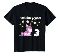 Kinder 3. Geburtstag Geburtstagsshirt 3 Jahre Mädchen Einhorn T-Shirt von Mädchen Geburtstag Outfit & Geburtstagsshirt Kind