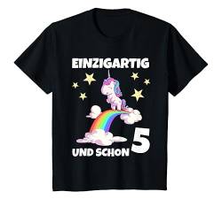 Kinder 5. Geburtstag Geburtstagsshirt 5 Jahre Mädchen Einhorn T-Shirt von Mädchen Geburtstag Outfit & Geburtstagsshirt Kind