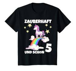 Kinder 5. Geburtstag Geburtstagsshirt 5 Jahre Mädchen Einhorn T-Shirt von Mädchen Geburtstag Outfit & Geburtstagsshirt Kind