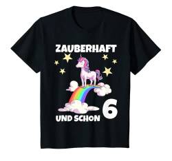 Kinder 6. Geburtstag Geburtstagsshirt 6 Jahre Mädchen Einhorn T-Shirt von Mädchen Geburtstag Outfit & Geburtstagsshirt Kind