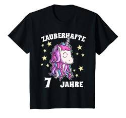Kinder 7. Geburtstag Geburtstagsshirt 7 Jahre Mädchen Einhorn T-Shirt von Mädchen Geburtstag Outfit & Geburtstagsshirt Kind
