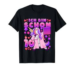 Geburtstag Mädchen 10 Jahre alt, Einhorn, Pop It, Nummer 10 T-Shirt von Mädchen Geburtstag by Content Design Studio
