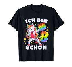 Geburtstag Mädchen 8 Jahre alt, Einhorn, Nummer 8 T-Shirt von Mädchen Geburtstag by Content Design Studio