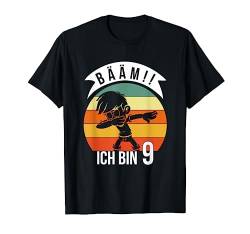 Bääm ich bin 9 Birthday Bday Kindergarten Geburtstagskind T-Shirt von Mädchen Junge Kindergeburtstag Geburtstag Kind