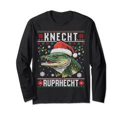 Hecht Ruprhecht Knecht Ruprecht Ugly Christmas Sweater Langarmshirt von Männer Ugly Christmas - Angler Geschenke