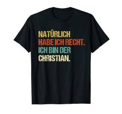 CHRISTIAN TShirt Lustiger Spruch Vorname Männer Name T-Shirt von Männer Vornamen Designs & Namen