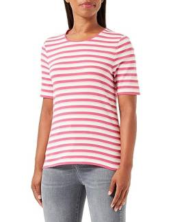 Maerz Damen T-Shirt Rundhals 1/2 Arm, FL Pink/OffWhi/PinkP, 38 von Maerz