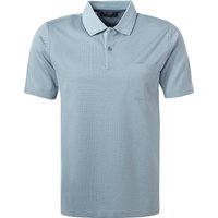 Maerz Herren Polo-Shirt blau Baumwolle meliert von Maerz