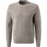 Maerz Herren Pullover grau Merinowolle unifarben von Maerz