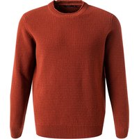 Maerz Herren Pullover rot Schurwolle unifarben von Maerz