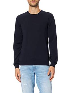 Maerz Herren Rundhals Merino Superwash Pullover, Blau, 50 EU von Maerz