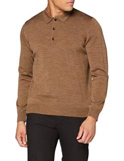 Maerz Herren Superwash Polokragen Knopf Pullover, Teddy, 54 von Maerz