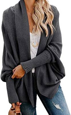 Mafulus Womens Cardigan Sweaters Oversized Open Front Batwing Chunky Knit Outwear von Mafulus