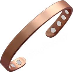 MagEnergy Kupfer-Armband für Damen und Herren, 99,9 % reines Kupfer, kleine Größe, 16 cm, verstellbar mit 8 Magneten (16 cm) von MagEnergy