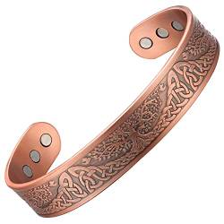 MagEnergy Kupfer-Armband für Männer Leben des Baumes Wikingerschmuck Magnetarmband 7,5 Zoll einstellbar von MagEnergy