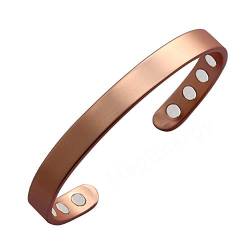 MagEnergy Kupfer-Armband für Männer und Frauen 99,9% reines Kupfer Armreif 6,8" einstellbar mit 8 Magneten von MagEnergy
