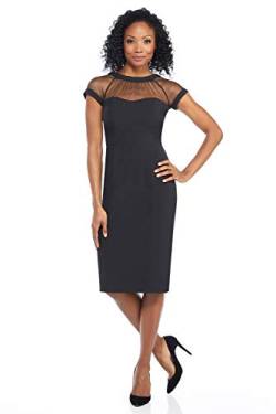 Maggy London Damen Kreppkleid mit Flügelärmeln, schwarz, 44 von Maggy London