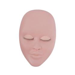 MagiDeal Wimpern-Mannequin-Kopfmodell, abnehmbare Augenlider, Wimpernverlängerung, flacher Modellkopf für Zuhause und den Beruf, ROSA von MagiDeal